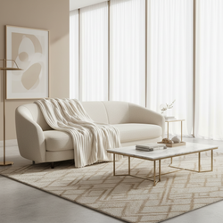 Aure Striped Faux Fur Throw