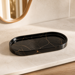 Oval Marble Vanity Tray