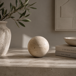 Orla Travertine Stone Ornament