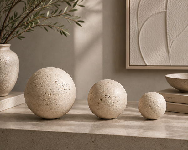 Orla Travertine Stone Ornament