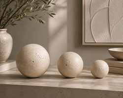 Orla Travertine Stone Ornament