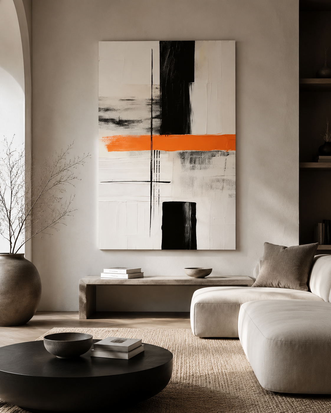 Aven Textured Abstract Canvas