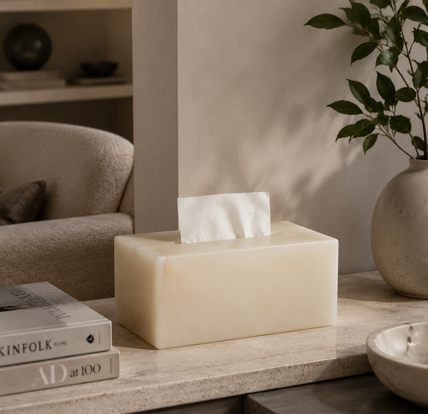 Cava Marble Tissue Box