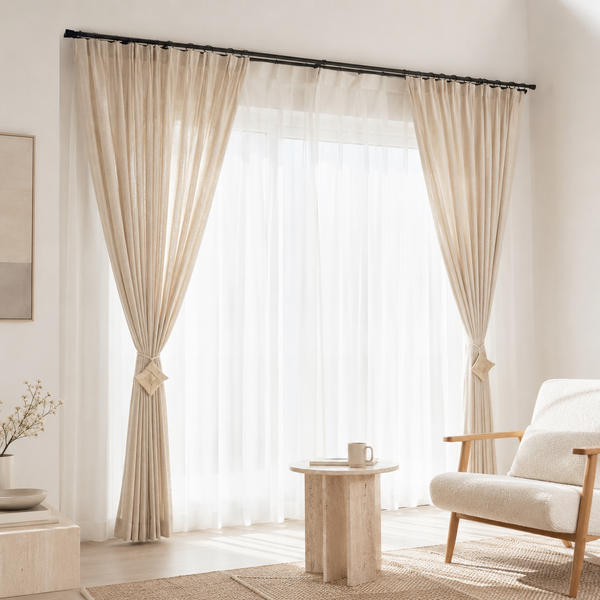 Kyra Linen Half Shade Curtain