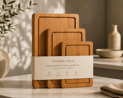 Maro Carbonised Bamboo Cutting Board Set