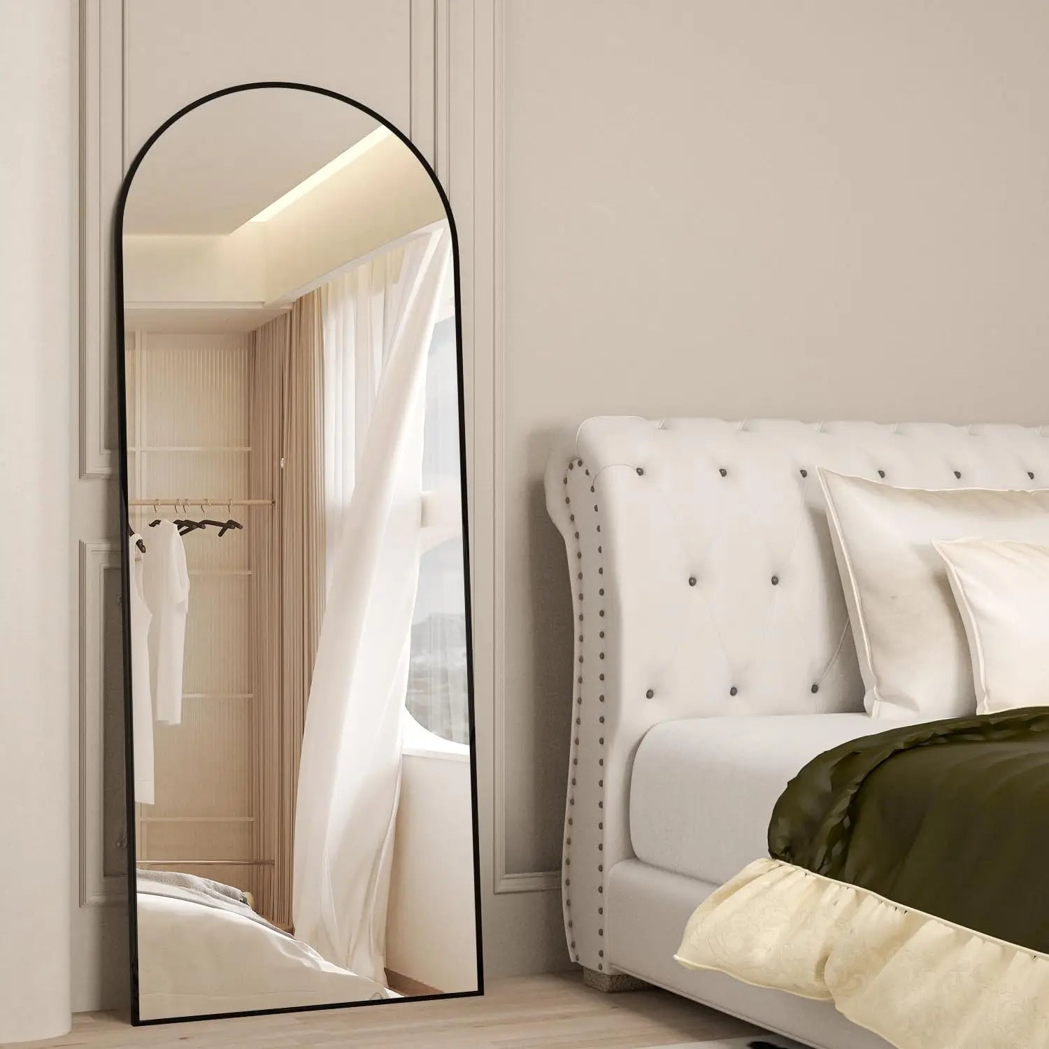 Large Arched Floor Mirror