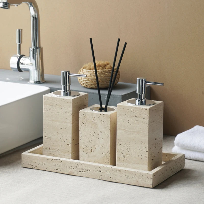 Warm Stone Bathroom Set