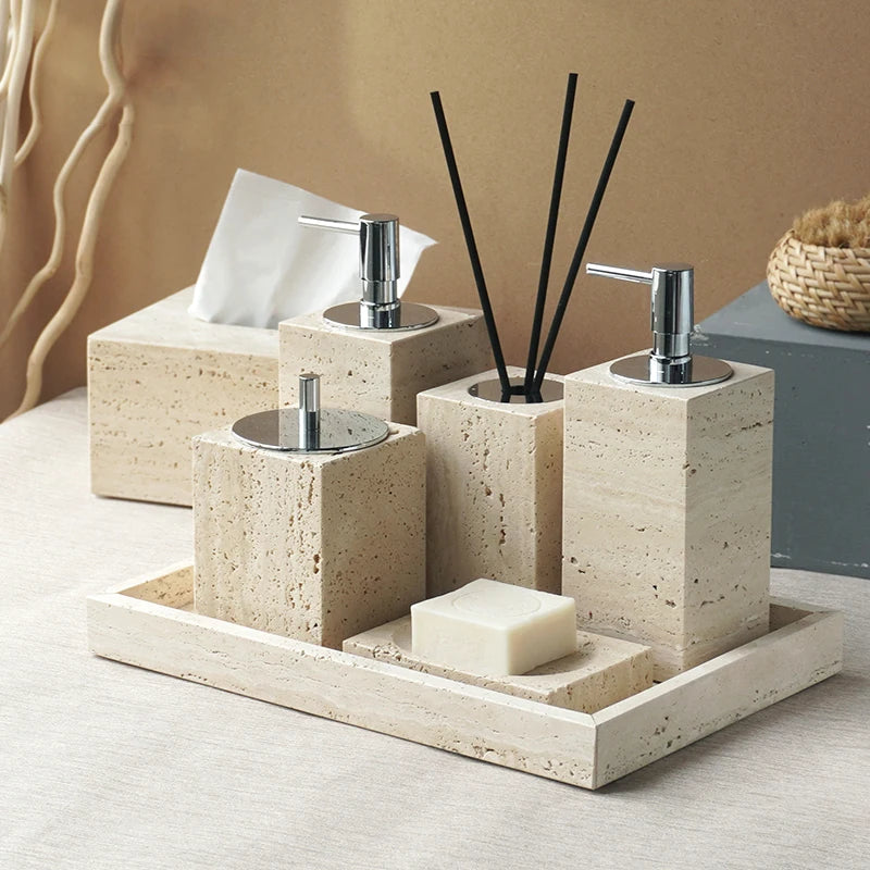 Warm Stone Bathroom Set