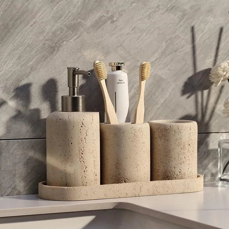 Limestone Bathroom Accessories Set