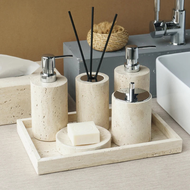 Warm Stone Bathroom Set